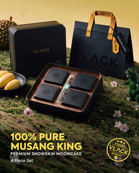 (4 Piece Set)VLACK Premium MSW Snowskin Mooncake Musang King Durian