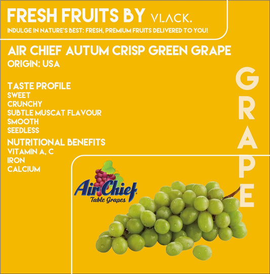 Air Chief Green Grapes (500g per box) FRESH NATURAL FRUIT