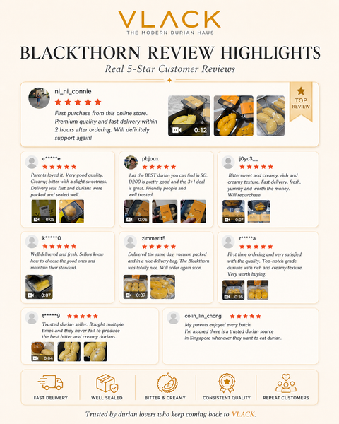 D200 Black Thorn (450g Each Box) Old Tree Durian Fruit Natural