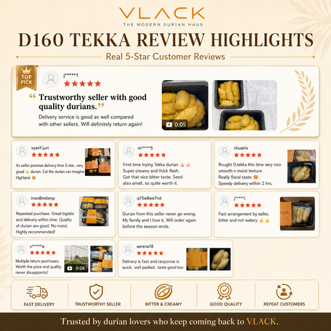 D160 Tekka Green bamboo (450g per Box) Old tree Durian Fresh Durian Natural