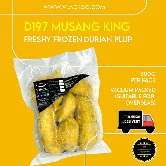 Frozen Fresh Old Tree Musang King Blackgold 500G (De-Husked)