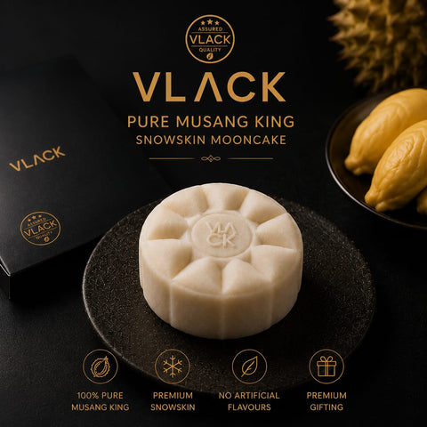 (2 Piece Set)VLACK Premium MSW Snowskin Mooncake Musang King Durian