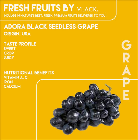 ADORA BLACK SEEDLESS GRAPES (500g/box) FRESH NATURAL FRUIT