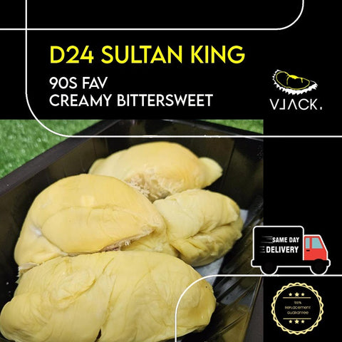 D24 Sultan King (500g Each Box) Old Tree Durian Fruit Natural
